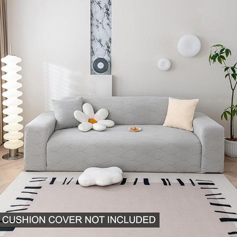 Daina Jacquard Synthetic Fibre Sofa Cover - Grey - 4